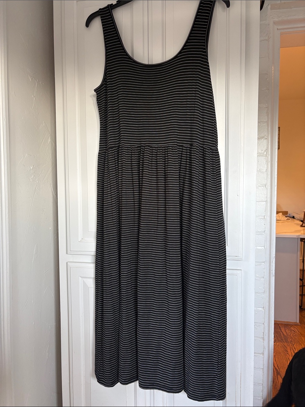 GAP XL TALL Black and White Striped Maxi Dress - Picture 1 of 4